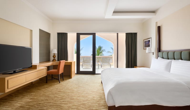Bedroom at Hilton Muscat Al Bandar Hotel in Middle East Holiday by Kenwood Travel